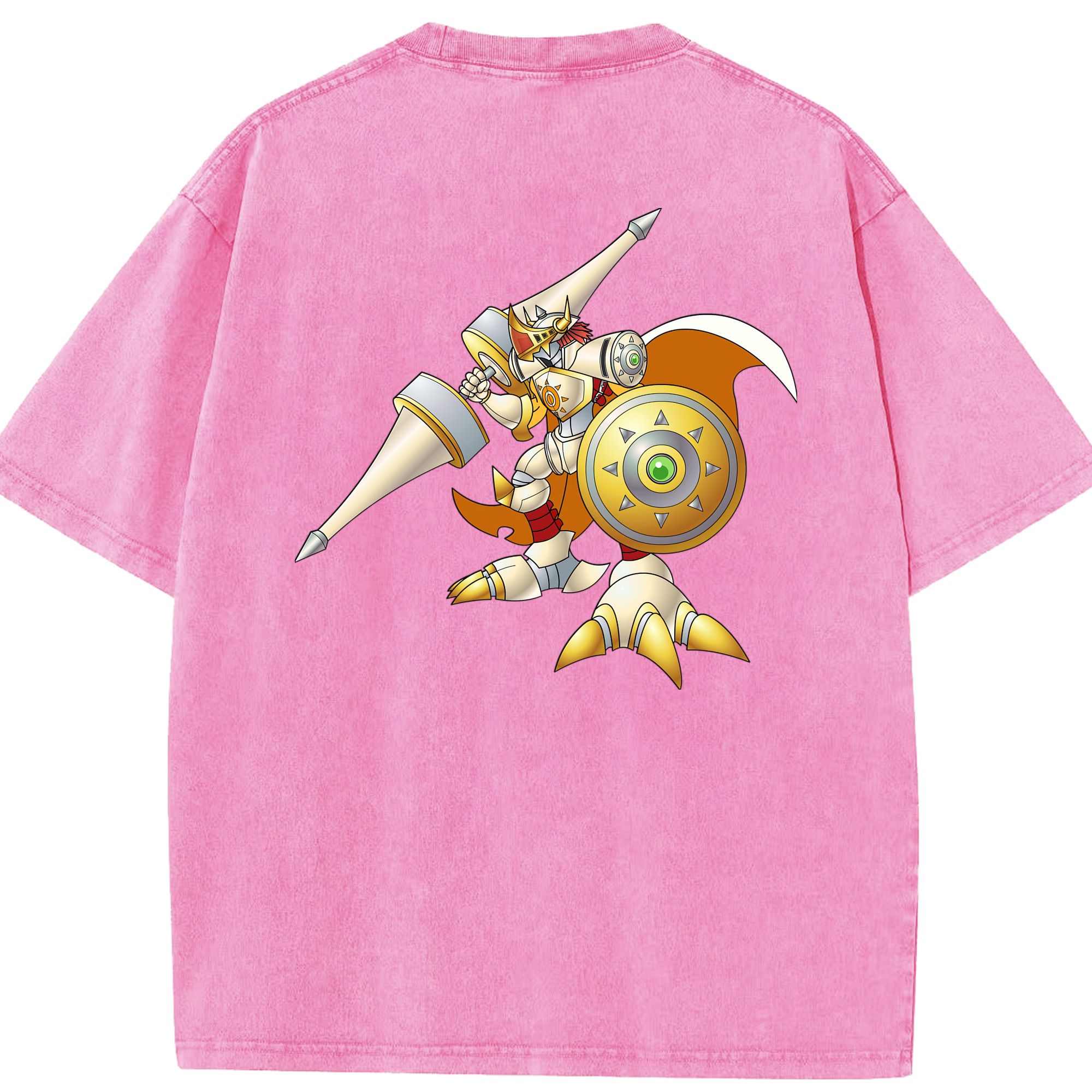 （画像用） Digimon デジタルモンスター/デジモン 綿100% ヴィンテージ風 半袖Tシャツ（背面プリント）